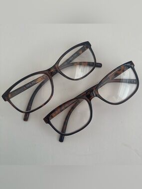 Nine West Tortoise Shell Rectangle Eyeglass Frames - Brown/Amber